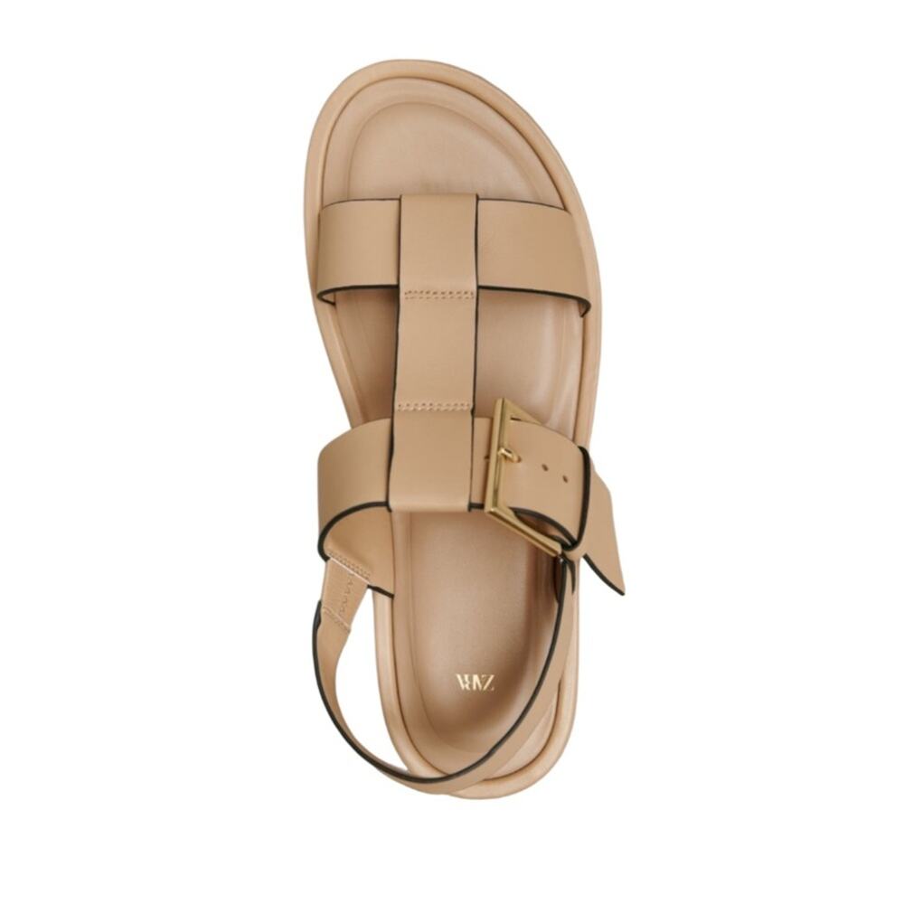 Zara Tan Strapy Platform sandals With Buckle Women's US size 9 (40) NWT - Picture 3 of 13